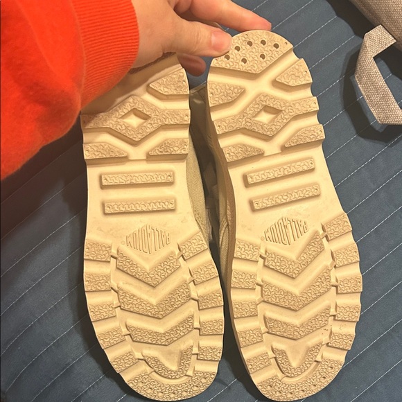 Palladium Light Tan Canvas High-Tops - Picture 7 of 7